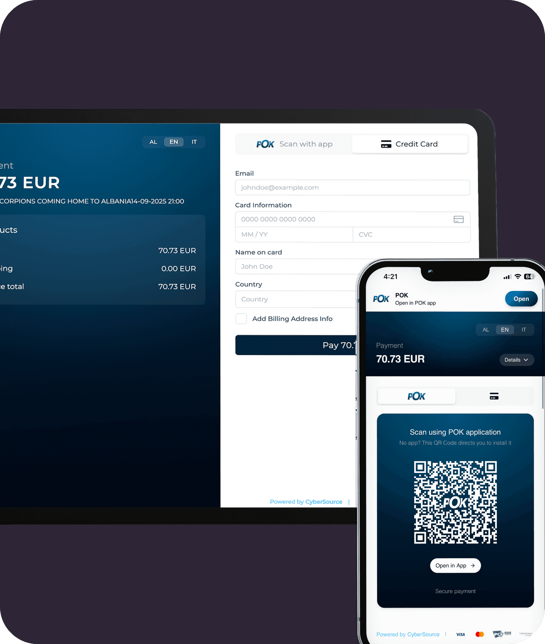 Integrate Website or App Payments